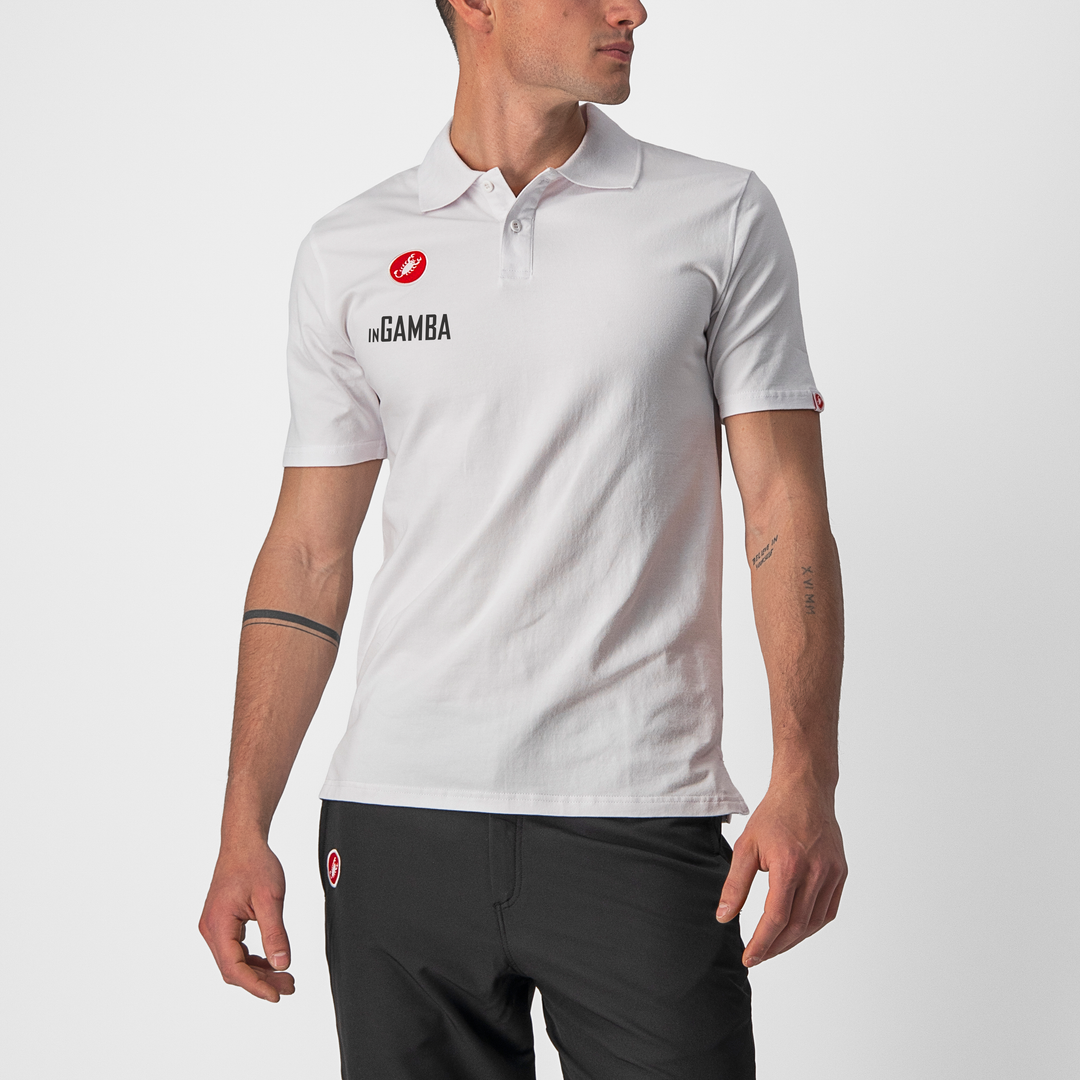 inGamba Race Day Polo White Casual Clothing Castelli