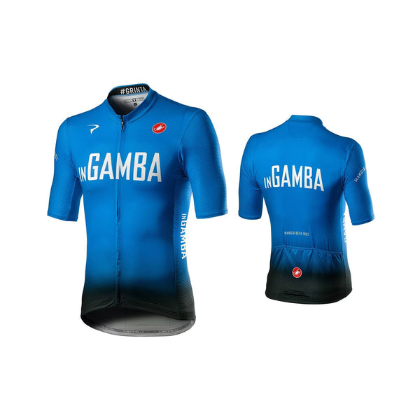 inGamba Men's Competizione Short Sleeve Blue&Black Jersey Cycling Clothing Castelli 