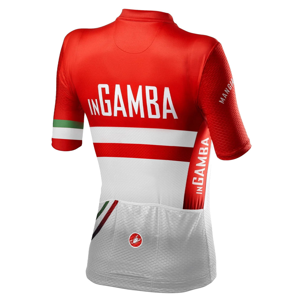 inGamba Women's Competizione Red&White Short Sleeve Jersey Cycling Clothing Castelli 