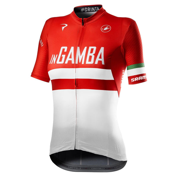 inGamba Women's Competizione Red&White Short Sleeve Jersey Cycling Clothing Castelli 