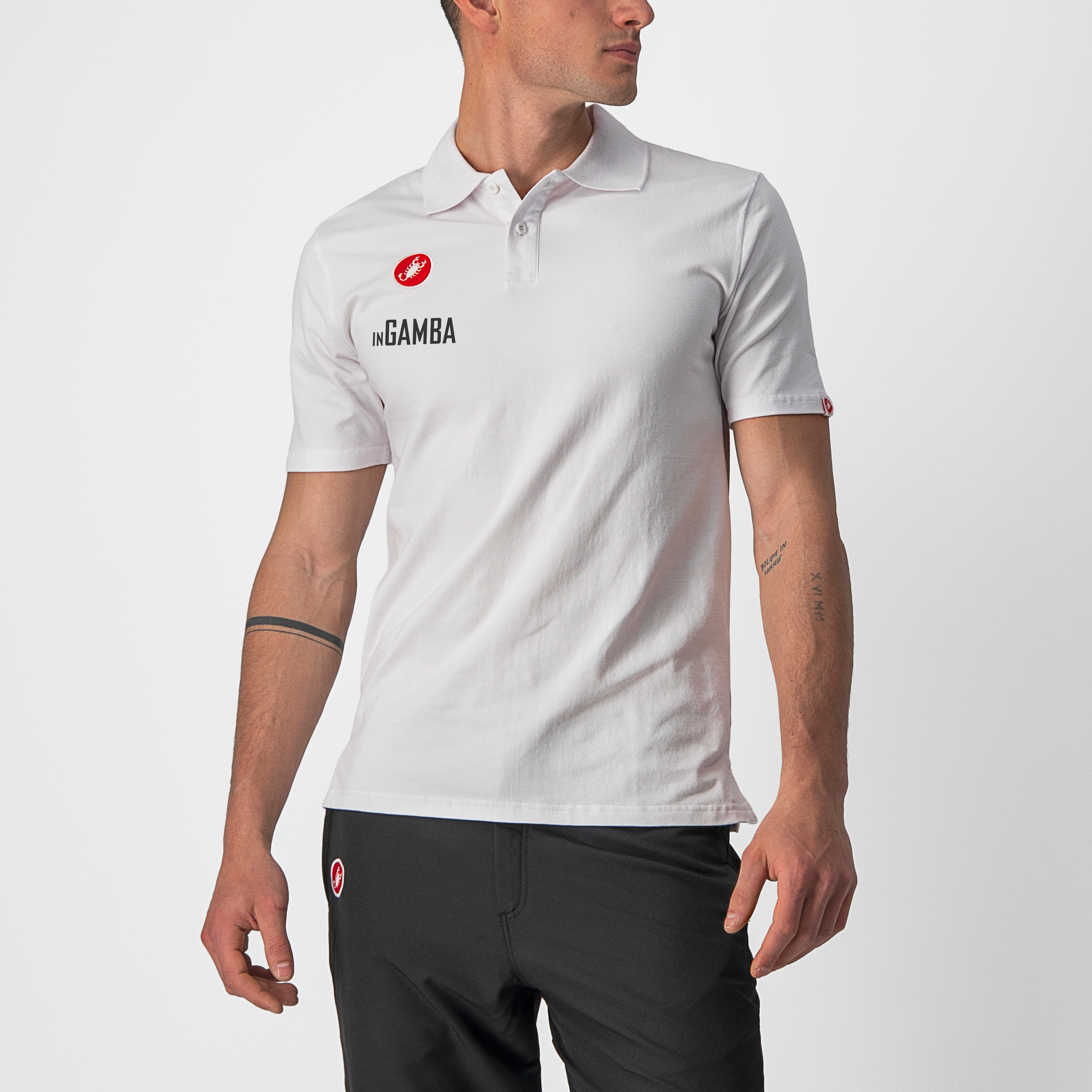inGamba Race Day Polo White Casual Clothing Castelli 