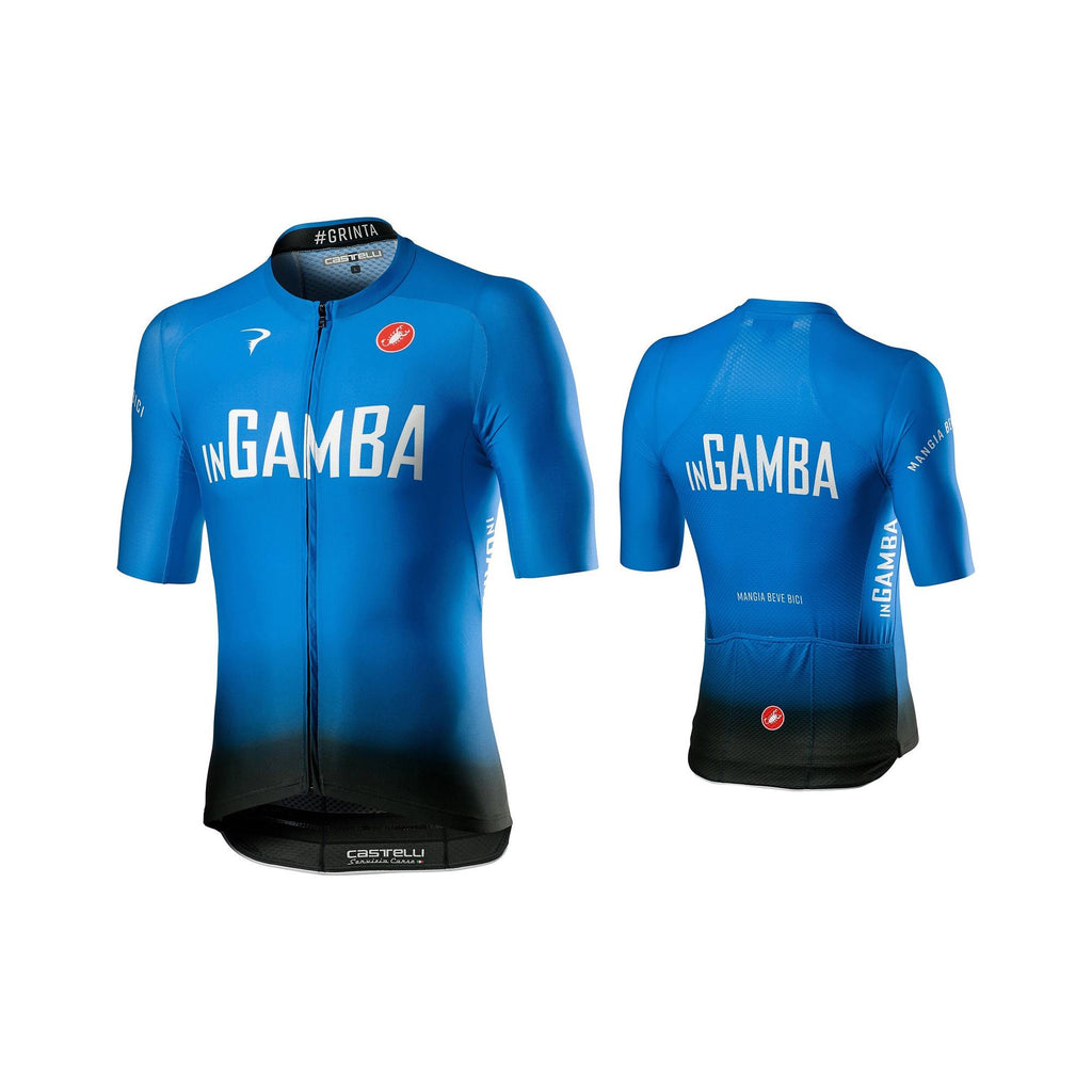 inGamba Men's Aero Race 6.0 Short Sleeve Blue&Black Jersey Cycling Clothing Castelli 