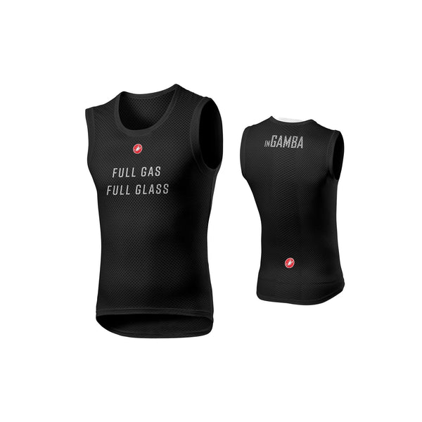 inGamba Unisex Pro Mesh Sleeveless Black Full Gas Base Layer Cycling Clothing Castelli 